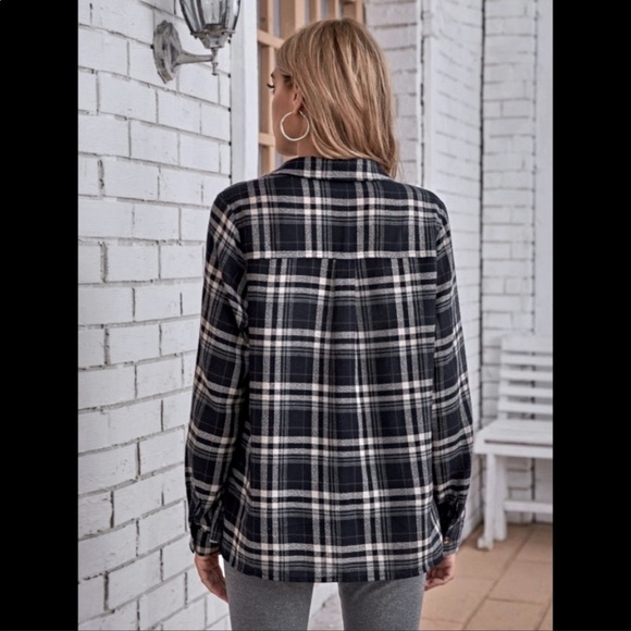 Plaid Boyfriend Shirt, S,M - Picture 5 of 8